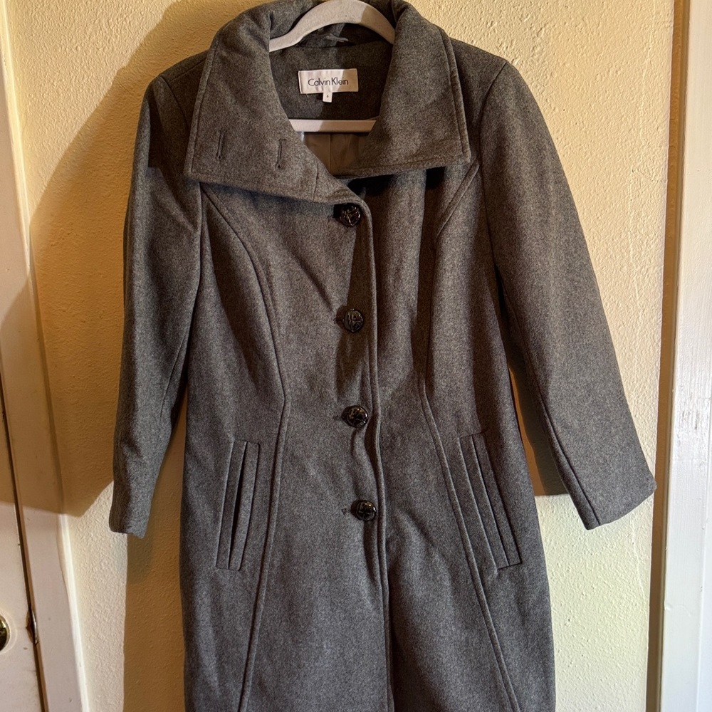 Calvin Klein Women's Charcoal Trench Coat